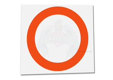 Load image into Gallery viewer, orange vinyl cornhole board ring decal