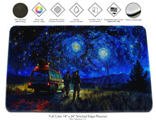 Load image into Gallery viewer, Starry Night Paranormal Patrol Neoprene Playmat - 24 Inch x 14 Inch - Gaming Mat Specs - Made in USA - Convixxion
