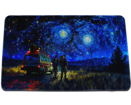 Starry Night Paranormal Patrol Neoprene Playmat - 24 Inch x 14 Inch - Gaming Mat - Made in USA - Convixxion