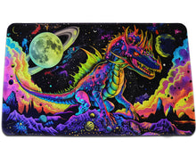 Load image into Gallery viewer, Neon Galactic Dragon Gaming Mat: 24&quot; x 14&quot; x 3mm Thick with Premium Stitched Edge - Convixxion.com
