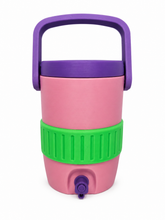 Load image into Gallery viewer, Starfish Purple Pink and Lime Green Can Cooler Holder by Convixxion