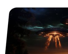 Load image into Gallery viewer, Convixxion Alien Encounter UFO Neoprene Playmat Closeup
