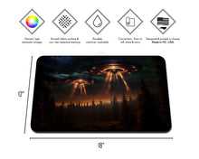 Load image into Gallery viewer, Convixxion Alien Encounter UFO Neoprene Playmat Details
