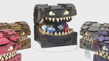 Load and play video in Gallery viewer, Wooden Custom Mimic Chest Dice Box: Stylish Storage Solution for Tabletop Gamers - Convixxion