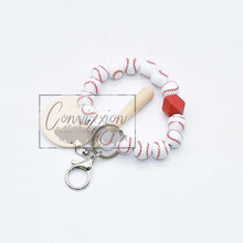 Load image into Gallery viewer, Exclusive Baseball Bracelet Wristlet with Wooden Bat and Disc Laser Blank -  LOW STOCK