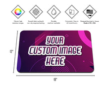 Load image into Gallery viewer, Custom Playmat | 12" x 18" or 14" x 24" Stitched Edge Gaming Mat