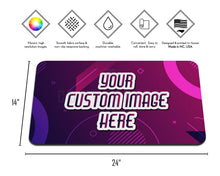 Load image into Gallery viewer, Custom Playmat | 12" x 18" or 14" x 24" Stitched Edge Gaming Mat
