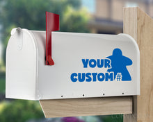 Load image into Gallery viewer, Meeple Mailbox Address Decal
