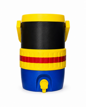 Load image into Gallery viewer, Yellow, Black, Red, Blue Character Inspired Can Cooler by Convixxion
