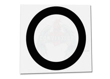 Load image into Gallery viewer, black vinyl cornhole board ring decal
