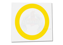 Load image into Gallery viewer, daffodil yellow vinyl cornhole board ring decal
