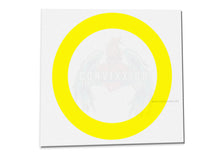 Load image into Gallery viewer, lemon yellow vinyl cornhole board ring decal
