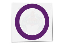 Load image into Gallery viewer, plum purple vinyl cornhole board ring decal
