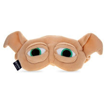 Load image into Gallery viewer, Harry Potter Dobby sleep mask by Mad Beauty, shown on a white background as a soft plush eye mask shaped like Dobby’s face with large green eyes and floppy ears.
