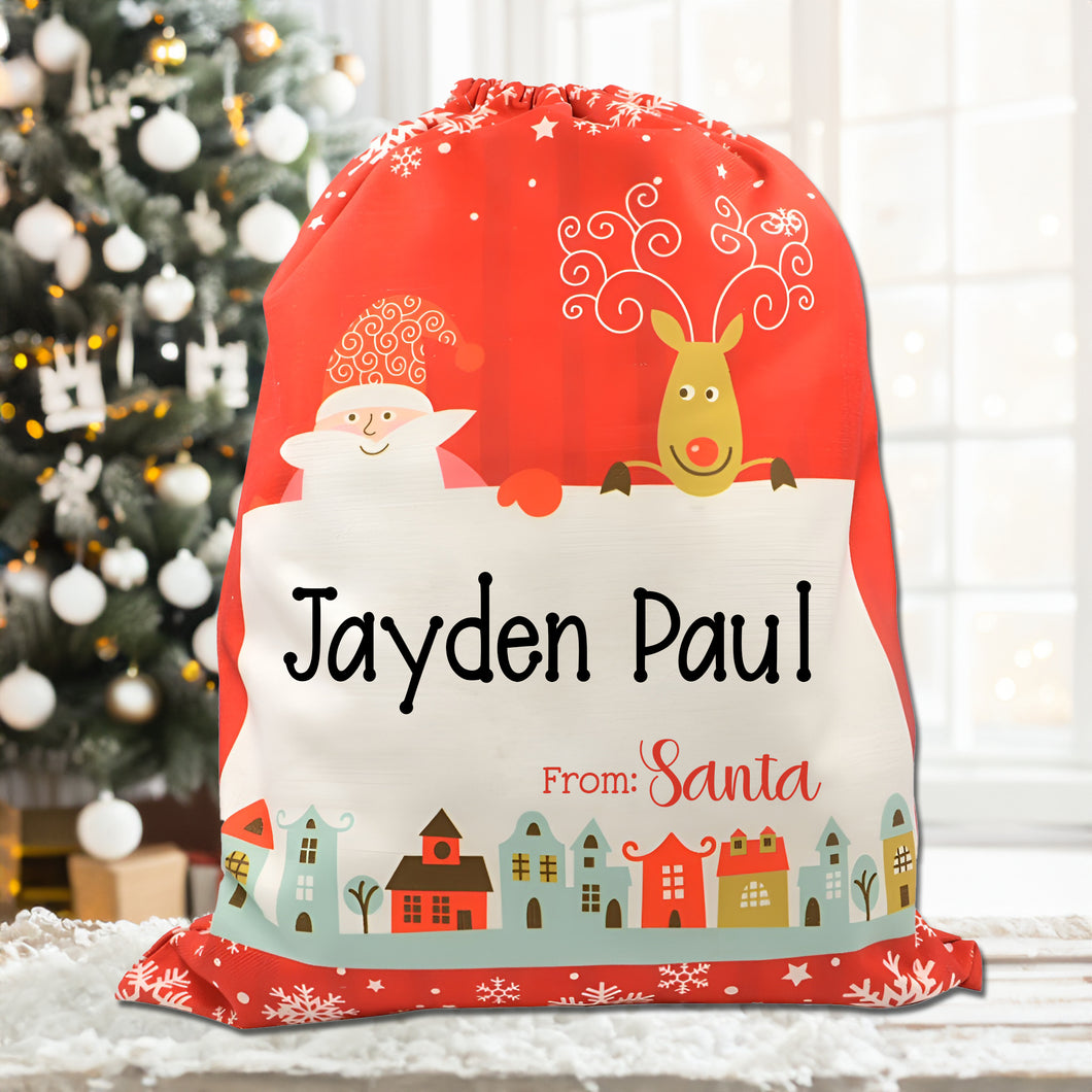 Personalized Santa Sack - Large Eco-Friendly Linen Gift Bag | Convixxion