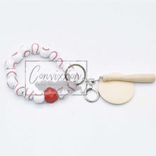 Load image into Gallery viewer, Exclusive Baseball Bracelet Wristlet with Wooden Bat and Disc Laser Blank -  LOW STOCK
