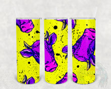 Load image into Gallery viewer, Psychedelic Biohazard Cow 20 oz Ounce Insulated Tumbler
