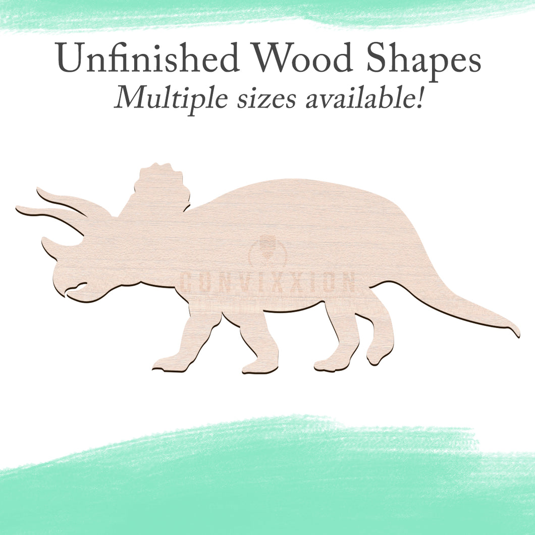 Triceratops Wood Cutout 1/8
