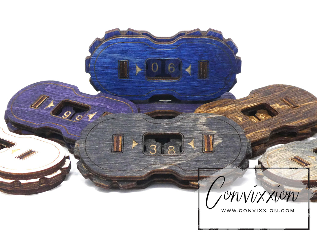 Handcrafted Wooden HP Life Counters